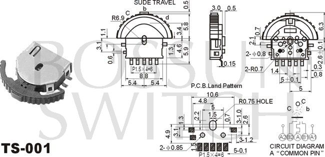 TS-001 interruptor táctil