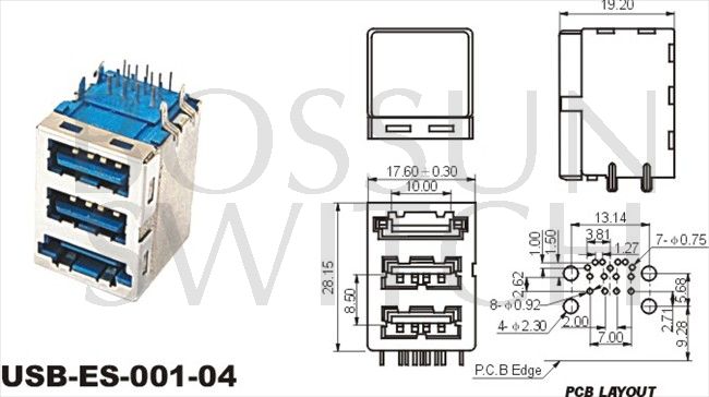 USB3.0 connector USB-ES-001-04