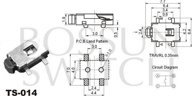 mini براعة التبديل,Zippy reflow mini براعة التبديل 4x7mm TS-014