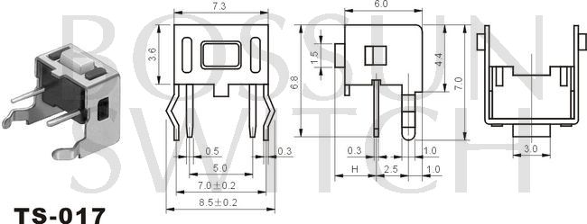 mini tact switch| Zippy reflow mini tact switch 3.5x7mm TS-017